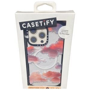 CASETiFY iPhone 15 Pro Max MagSafe Impact Case 6.7" Clouds Bumper Protection